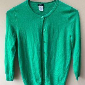 J.crew Green Cashmere sweater
